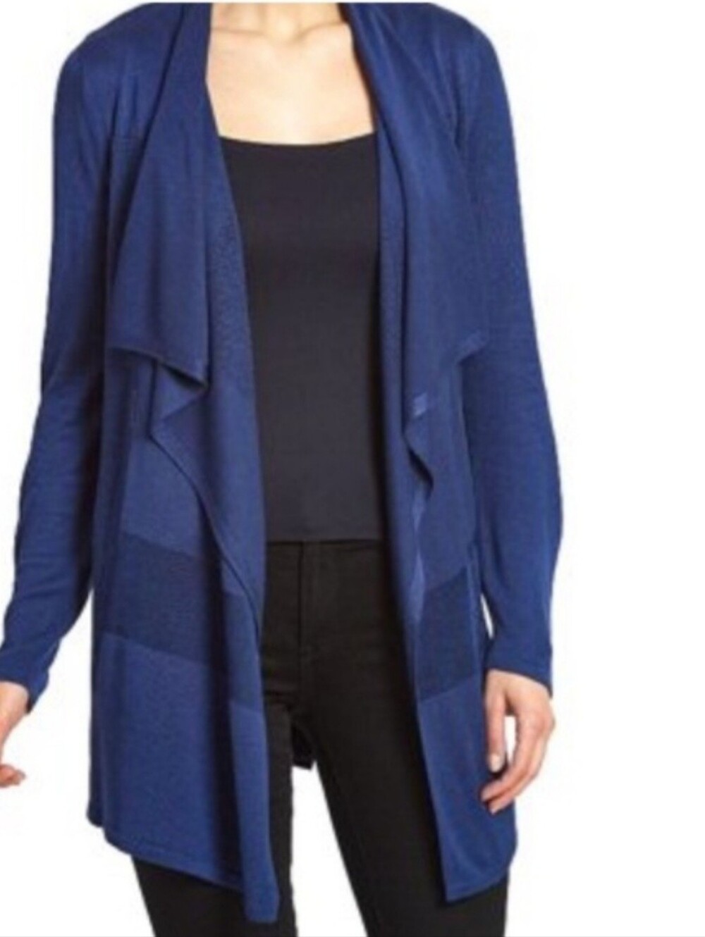 Premise Deep Navy Open-Front Lightweight Cardigan Small New Fall 0ffice Business